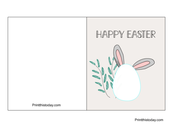 Free Printable Easter Card Template