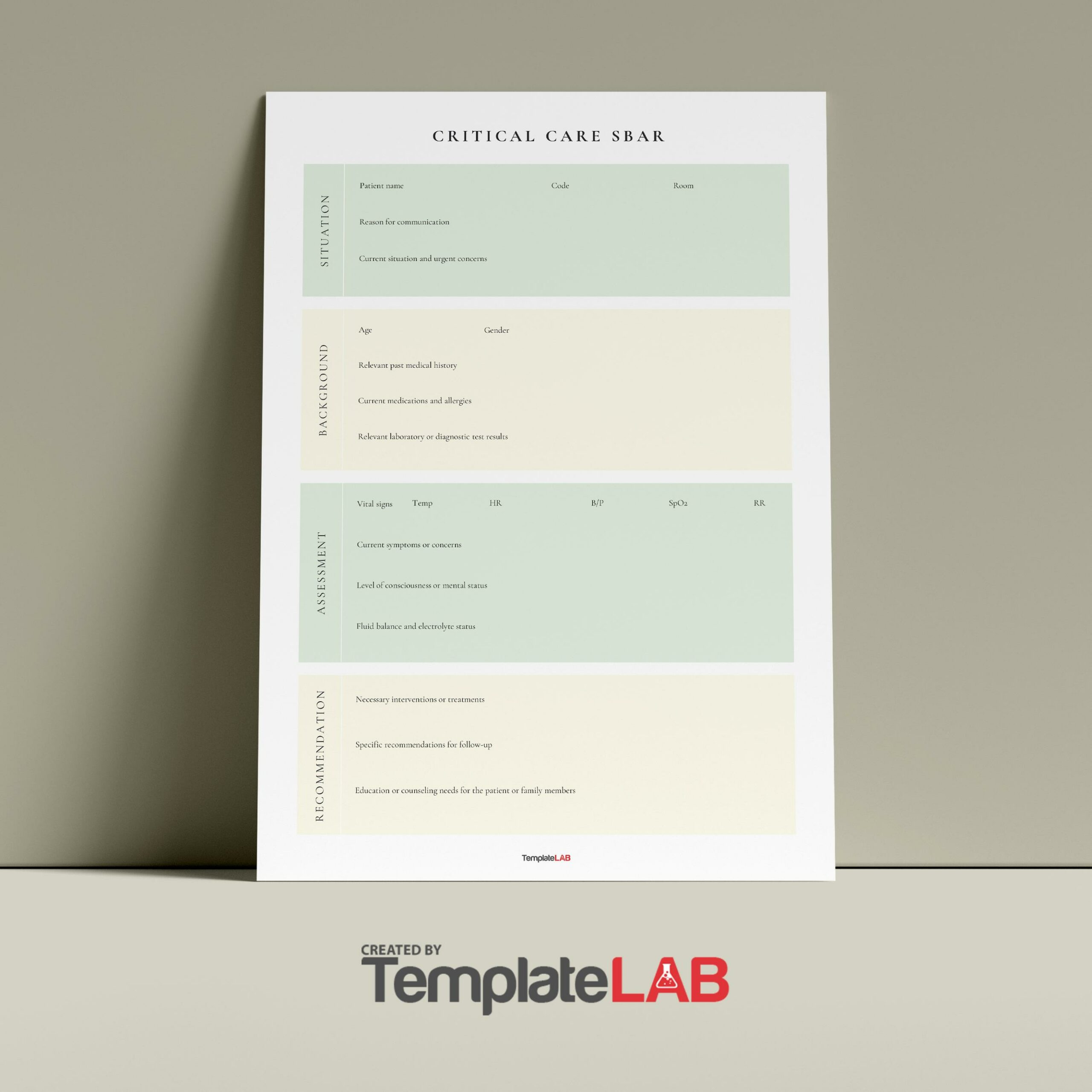 13 Blank Sbar Templates (Word, Pdf) ᐅ Templatelab with regard to Free Printable Blank Sbar Template