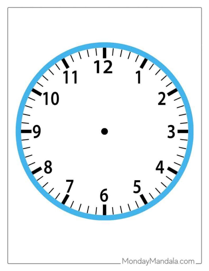 Free Printable Clock Face Template