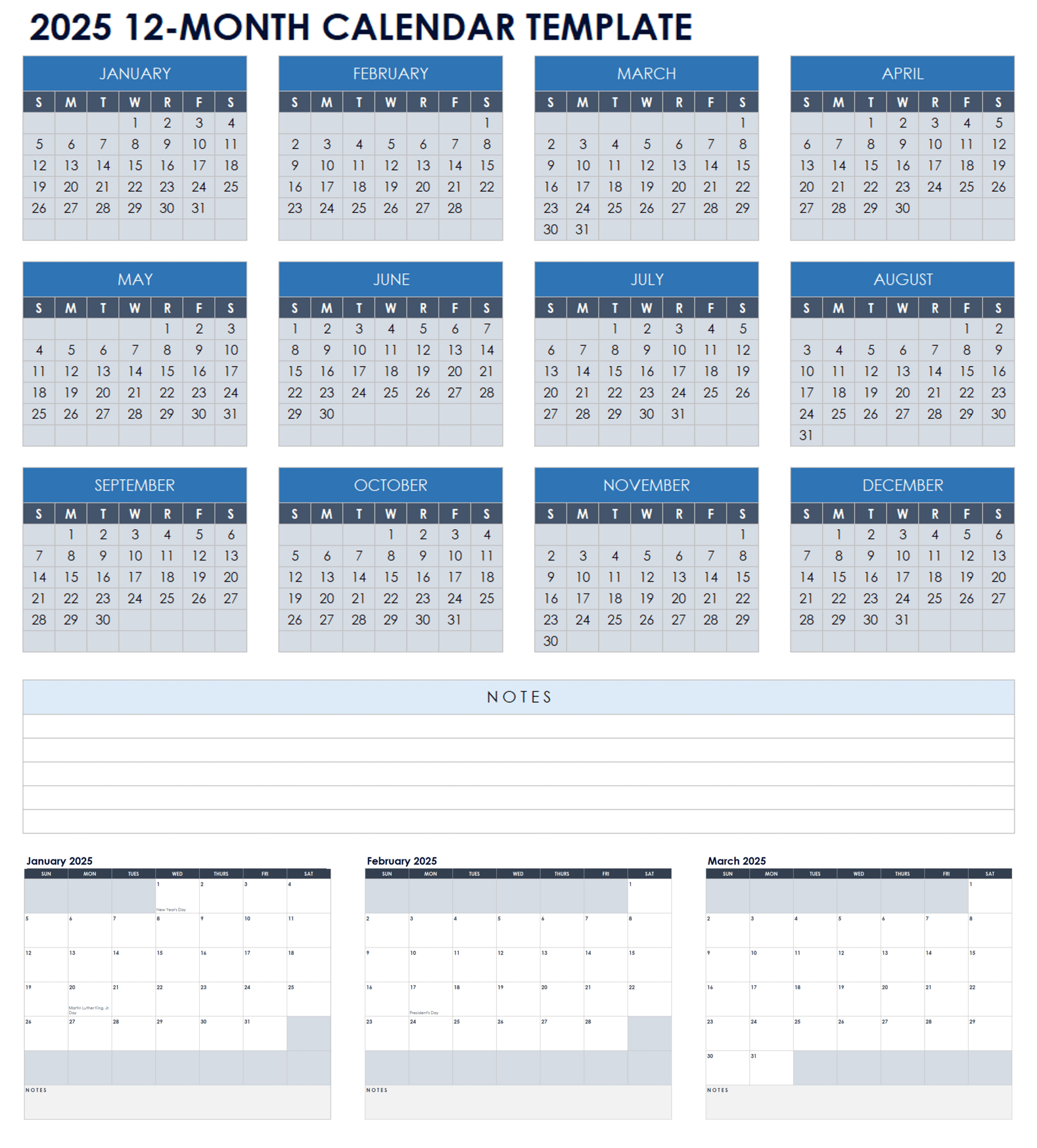 15 Free 2025 Monthly Calendar Templates | Smartsheet regarding Free Printable Calendar Template For Mac