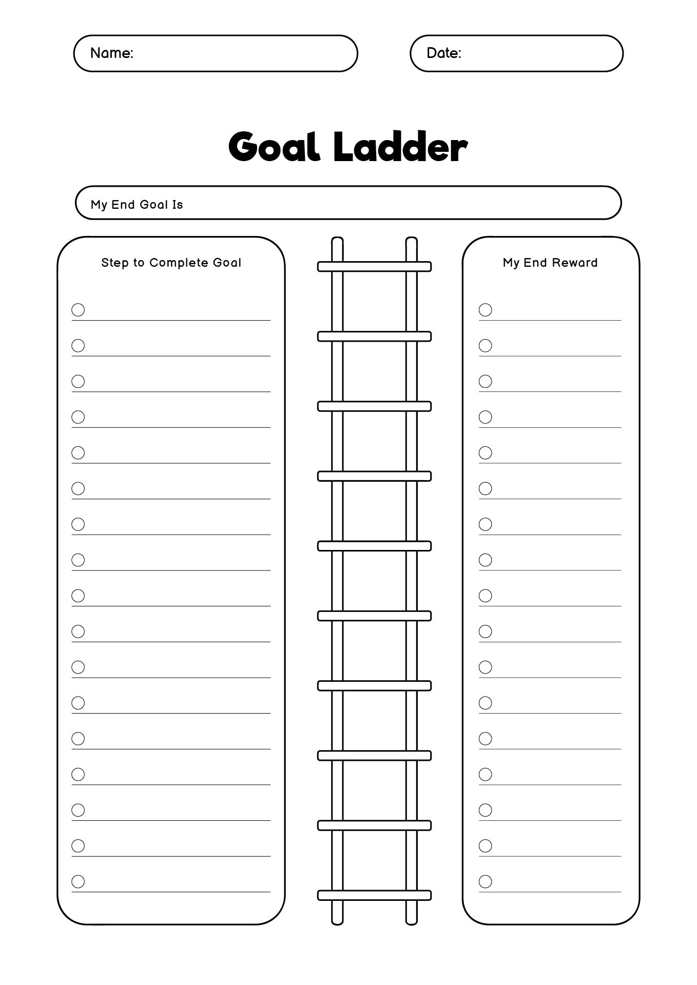 16 Blank Ladder Worksheet - Free Pdf At Worksheeto in Free Printable Blank Ladder Template