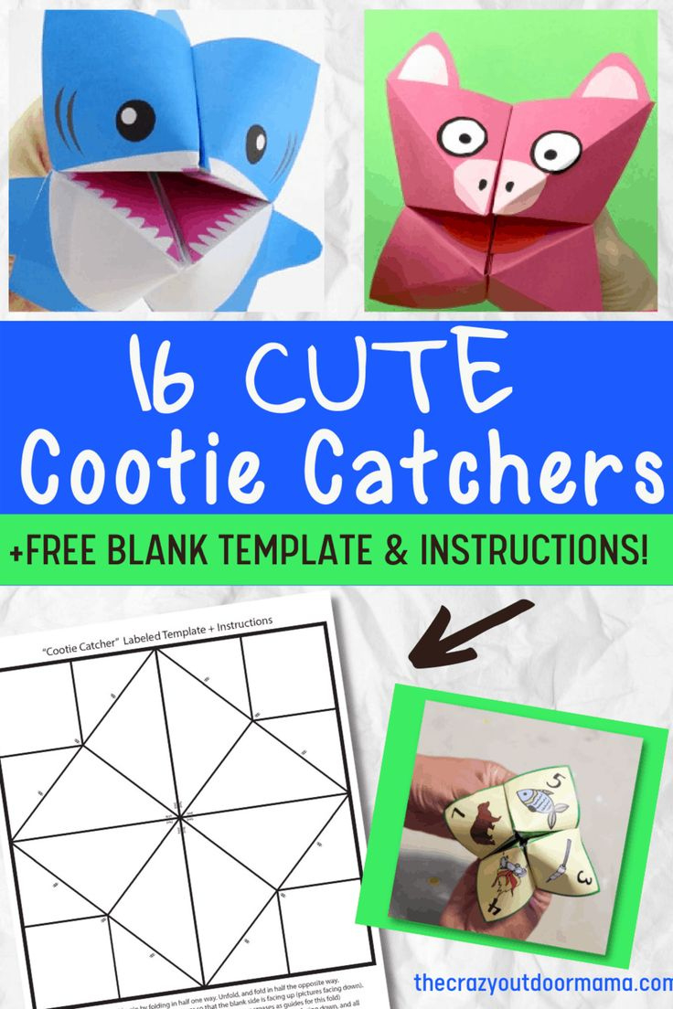 16 Printable Cootie Catchers For Kids! [+Free Blank Template intended for Free Printable Animal Cootie Catcher Template