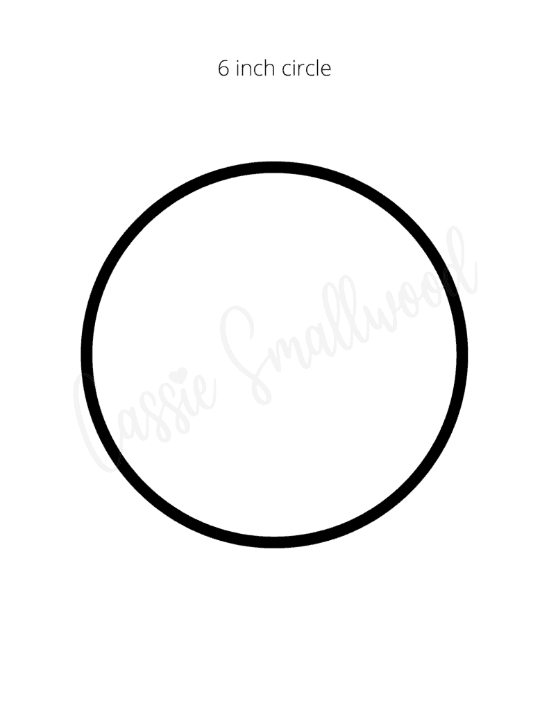 17 Sizes Of Printable Circle Templates - Cassie Smallwood regarding Free Printable 6 Inch Circle Template