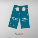 18 Free Door Hanger Templates (Word, Pdf, Psd) ᐅ Templatelab Inside Free Printable Door Knob Hanger Template
