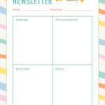 19 Creative Preschool Newsletter Templates (Free) In Free Printable Daycare Newsletter Template