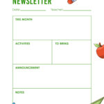 19 Creative Preschool Newsletter Templates (Free) Inside Free Printable Daycare Newsletter Template