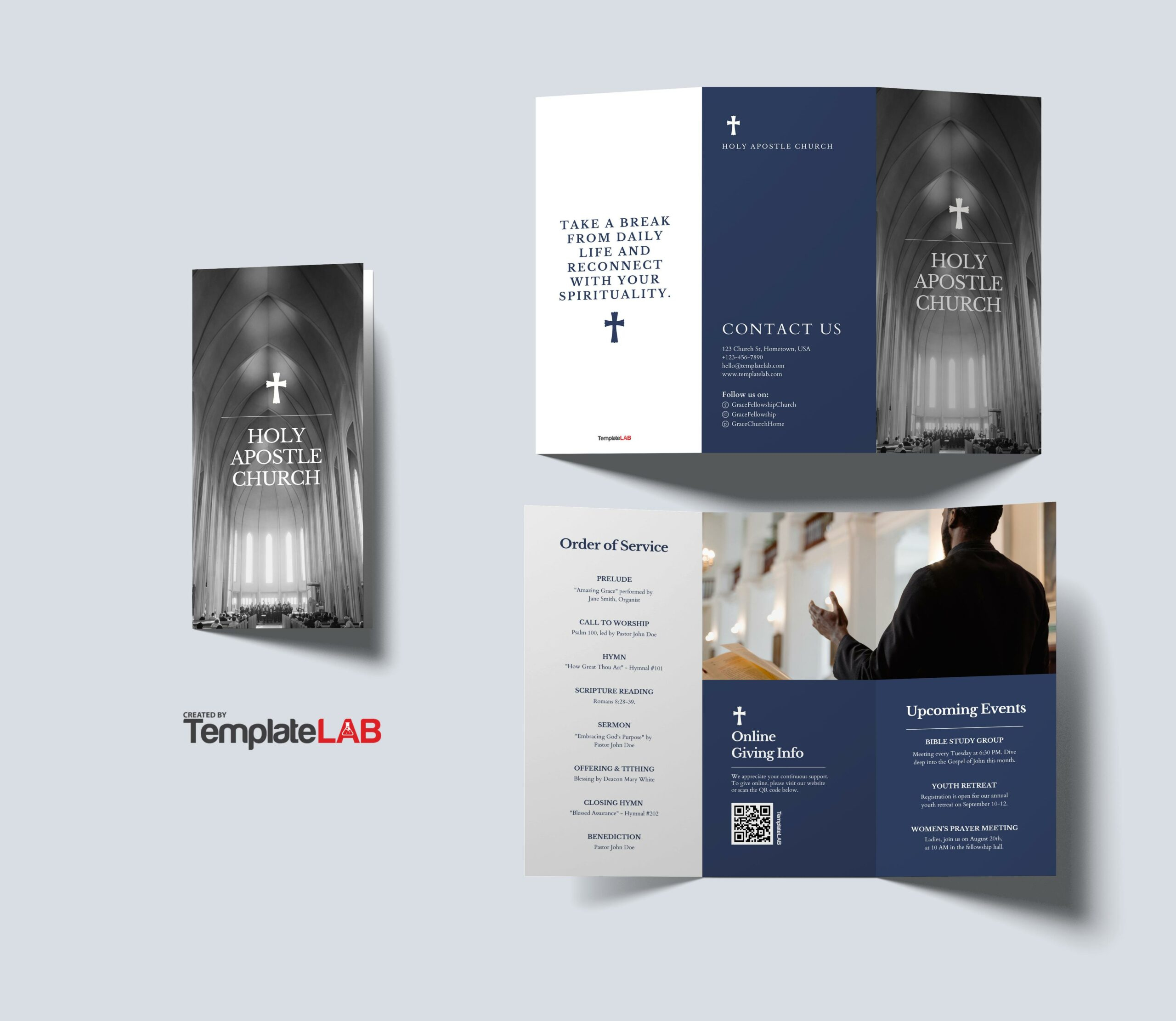 19 Free Church Bulletin Templates (+Church Programs) in Free Printable Church Bulletin Template