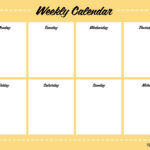 19 Free Weekly Calendar Templates [Word, Excel, Pdf] With Free Printable 7 Day Weekly Schedule Template