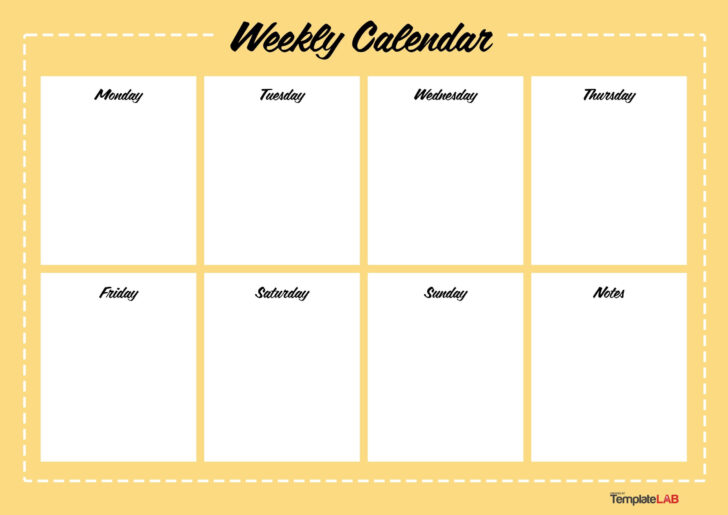 Free Printable 7 Day Weekly Schedule Template