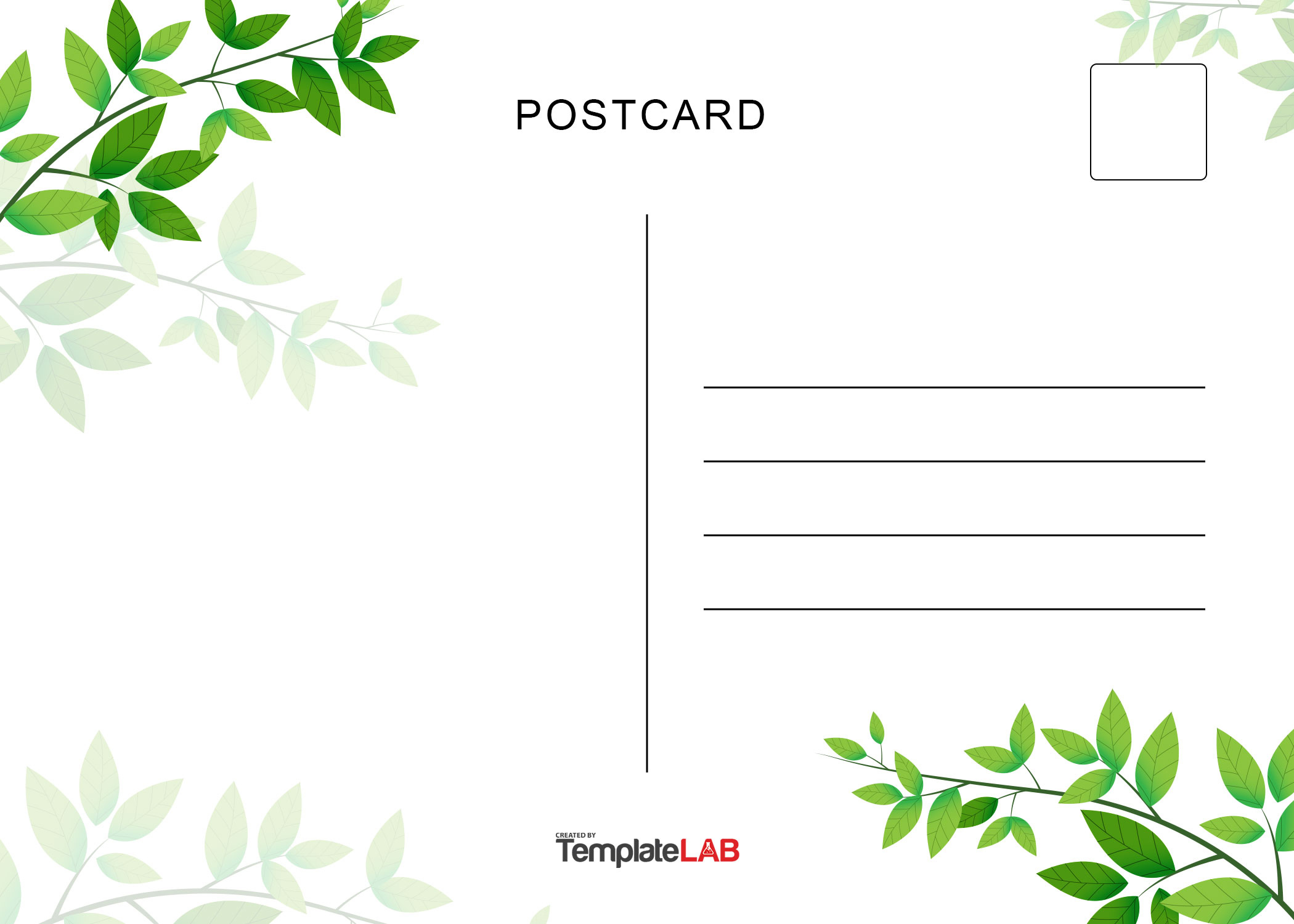 19 Printable Postcard Templates &amp;amp; Designs [Word, Pdf, Psd] pertaining to Free Printable Blank Postcard Template