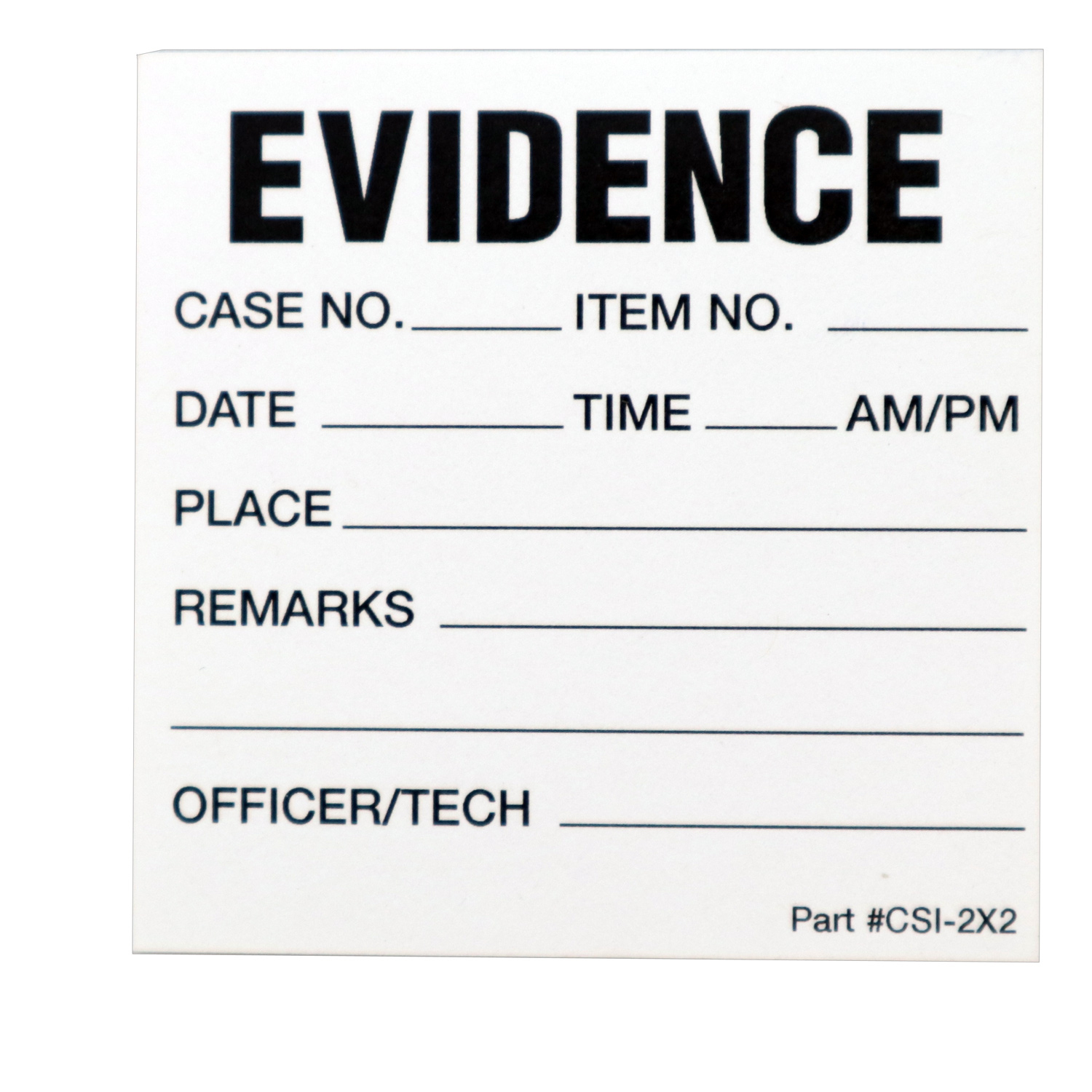 2 X 2 Evidence Labels - Crime Scene Forensic Supply Store regarding Free Printable Evidence Label Template