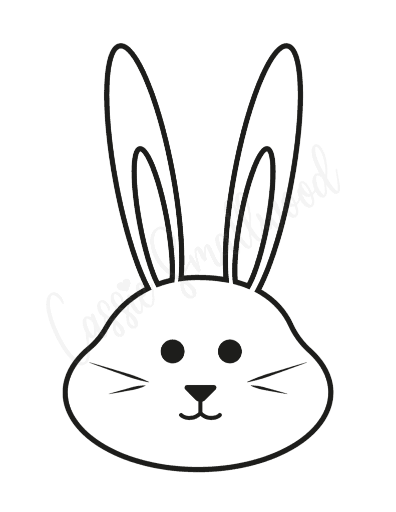 20 Cute Bunny Templates - Cassie Smallwood throughout Free Printable Bunny Head Template