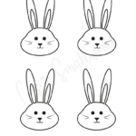 20 Cute Bunny Templates   Cassie Smallwood Within Free Printable Bunny Face Template