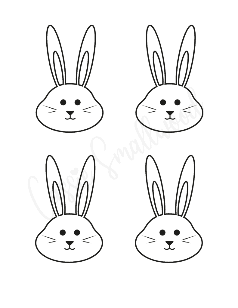 20 Cute Bunny Templates - Cassie Smallwood within Free Printable Bunny Face Template