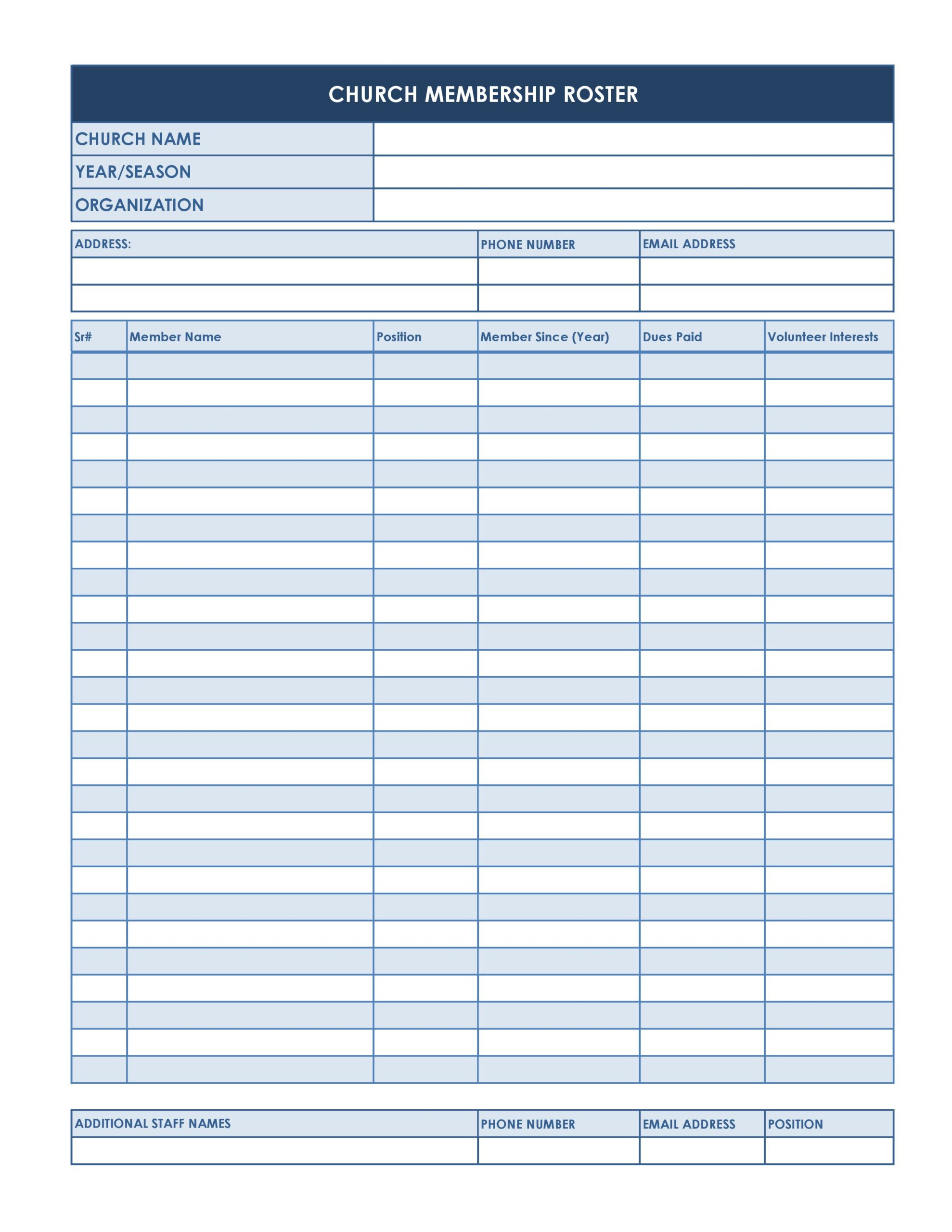22 Free Church Directory Templates (+Examples) ᐅ Templatelab intended for Free Printable Church Directory Template