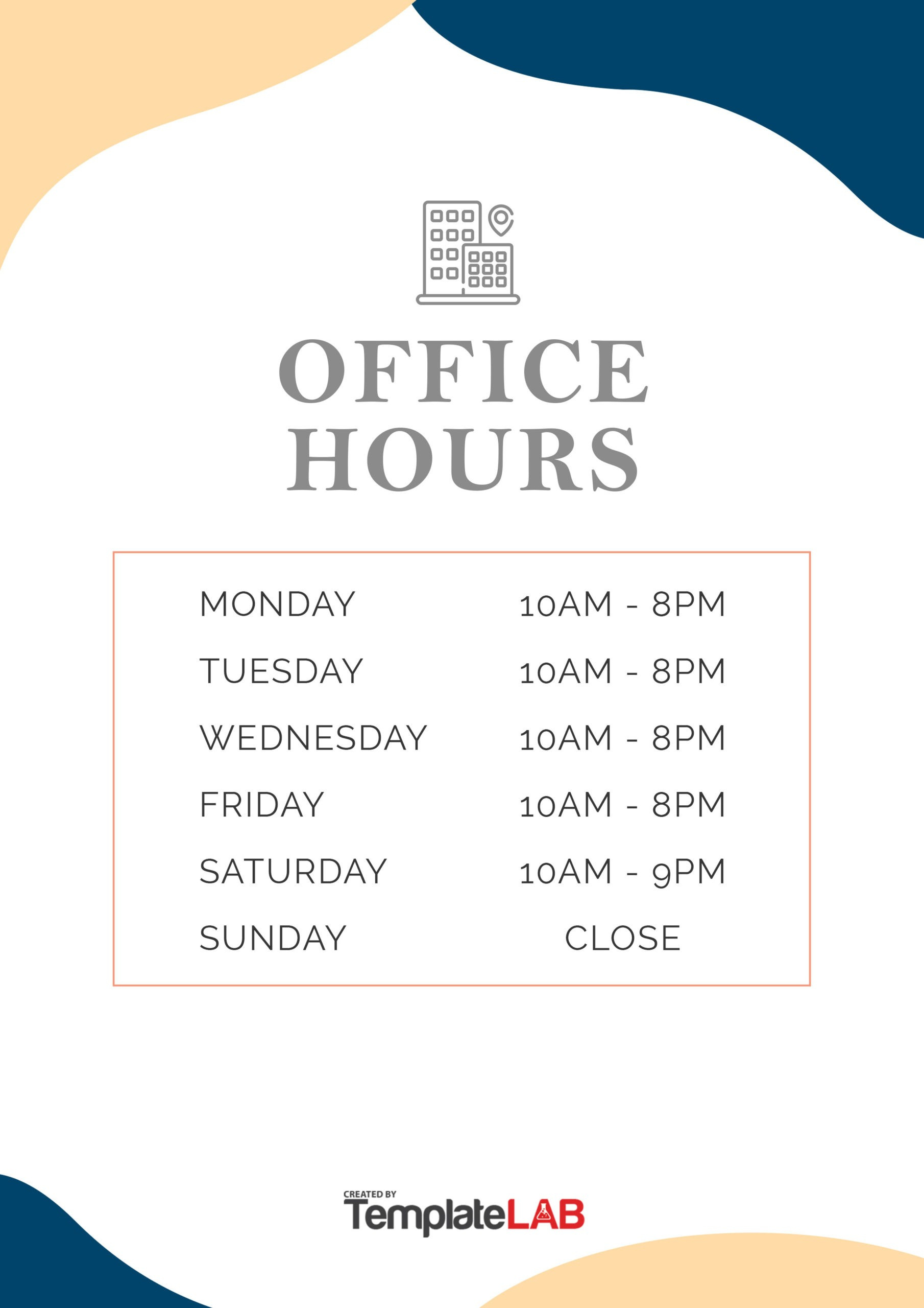 22 Printable Business Hours Templates (Word, Powerpoint, Pdf) for Free Printable Business Hours Sign Template