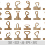 24 Cutting Board Handle Templates Set #3 Svg Dxf Pdf In Free Printable Cutting Board Handle Template