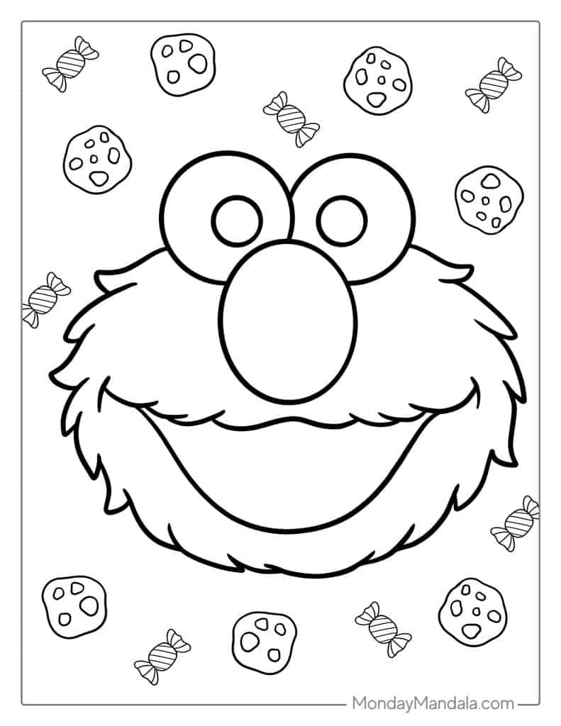 24 Elmo Coloring Pages (Free Pdf Printables) with regard to Free Printable Elmo Face Template