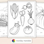 24 Vegetable Coloring Pages (Free Pdf Printables) Regarding Free Printable Fruit And Vegetable Template