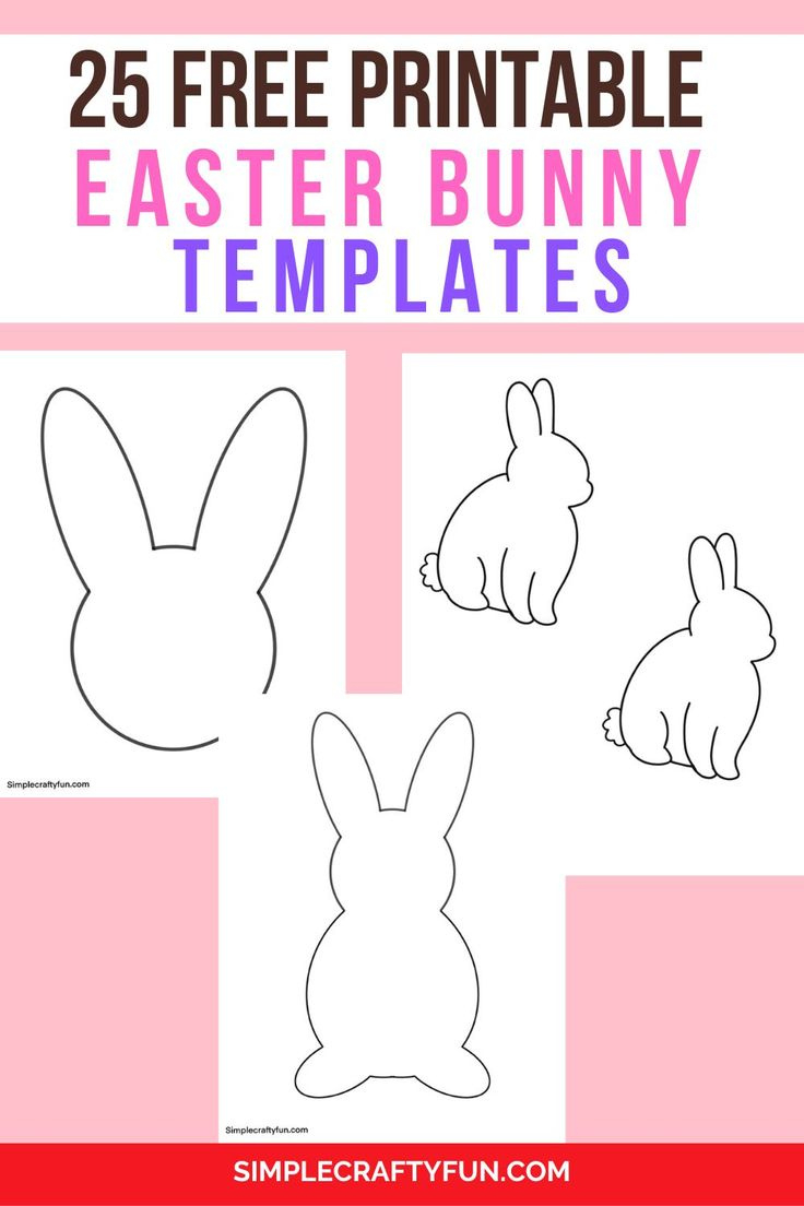 25 Free Printable Easter Bunny Template - throughout Free Printable Bunny Rabbit Template