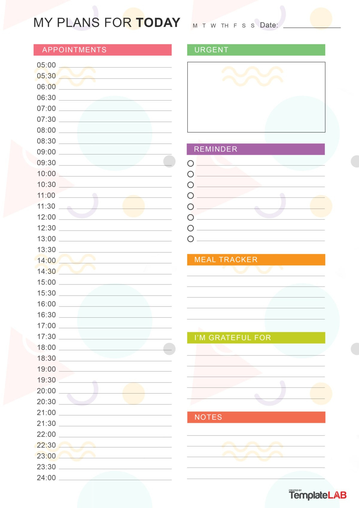 25 Printable Daily Planner Templates (Free In Word/Excel/Pdf) pertaining to Free Printable Cute Daily Planner Template