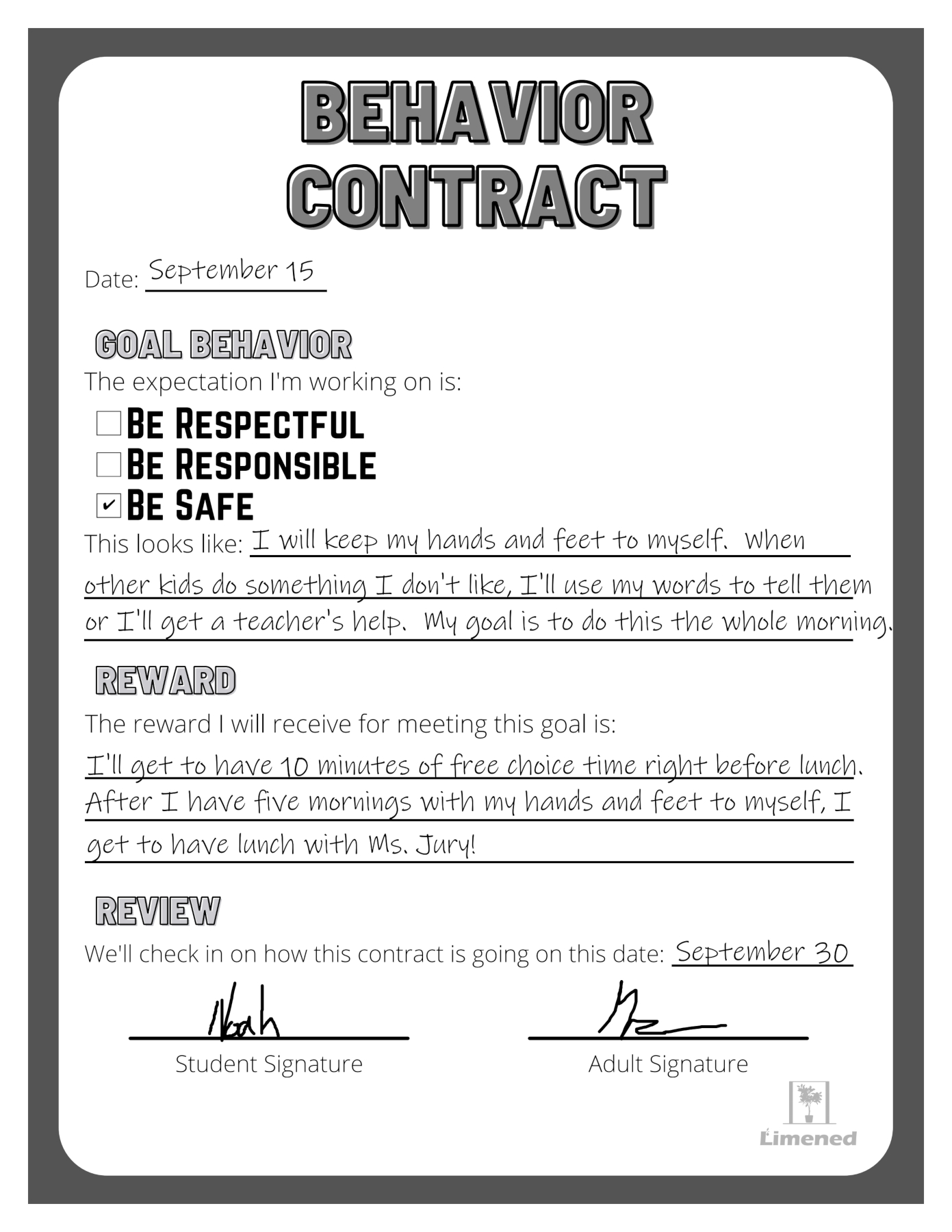 28 Turnkey Behavior Contract Templates To Open The Door To Better in Free Printable Behavior Contract Template