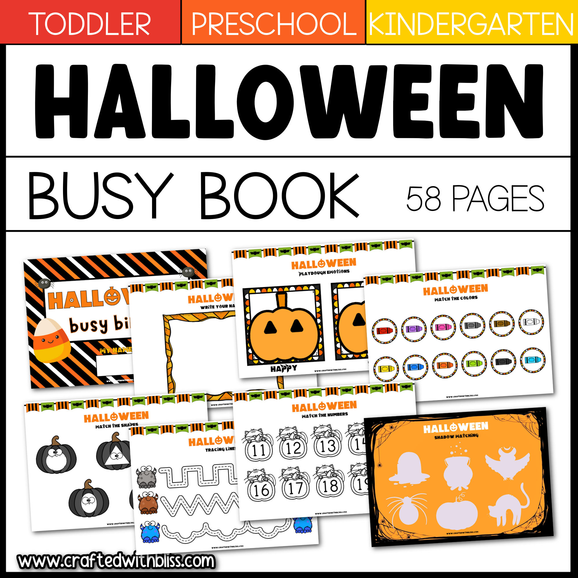 30 Free Halloween Busy Book Binder intended for Free Printable Busy Book Template