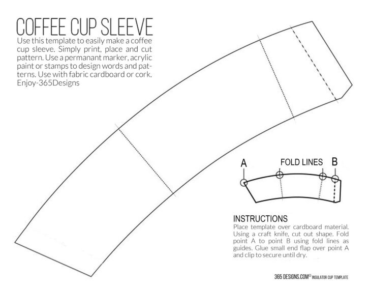 Free Printable Coffee Cozy Template