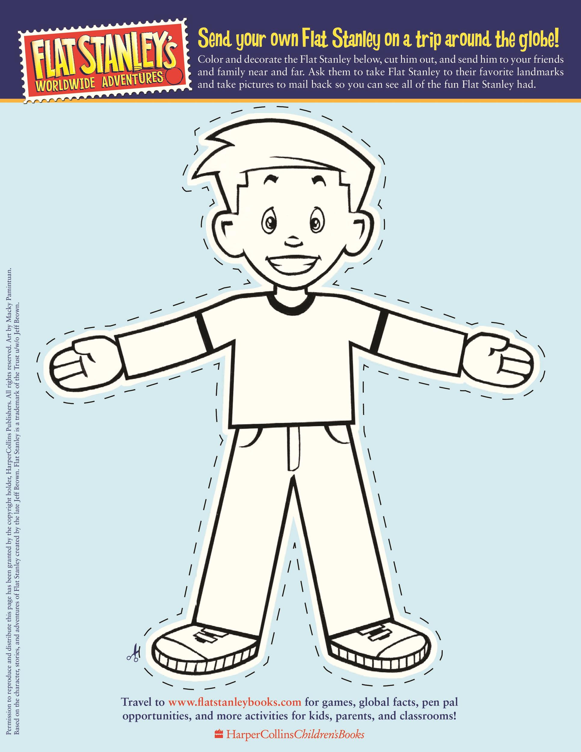 37 Flat Stanley Templates &amp;amp; Letter Examples ᐅ Templatelab intended for Free Printable Flat Stanley Template