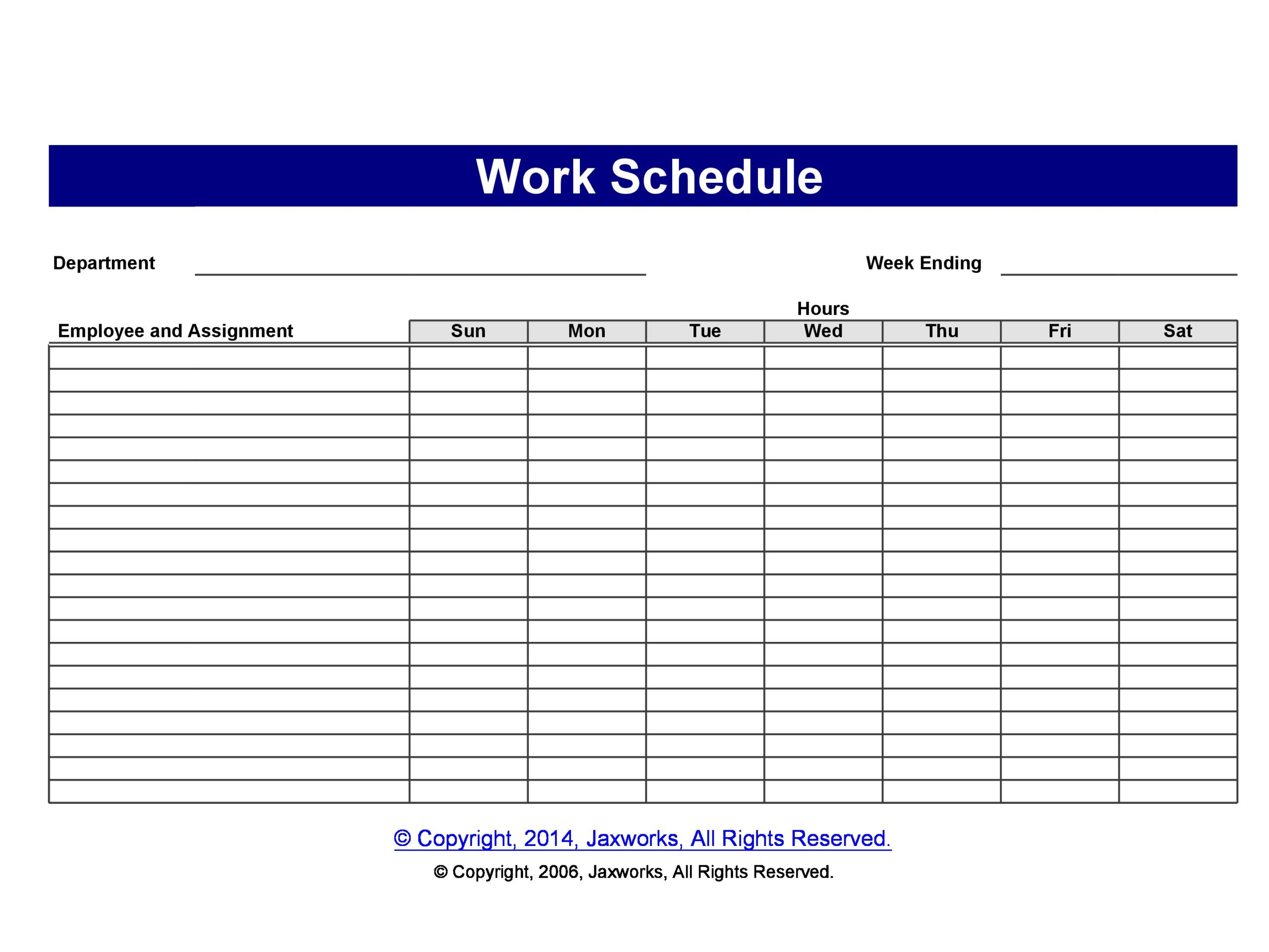 37 Free Employee Schedule Templates (Excel, Word, Pdf) with regard to Free Printable Employee Schedule Template
