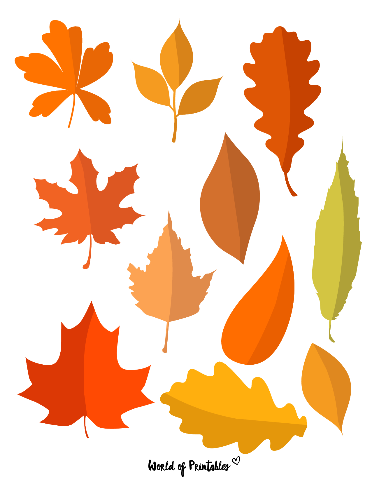 37 Printable Leaf Templates, Outlines &amp;amp; Shapes (Free) - World Of inside Free Printable Autumn Leaves Template