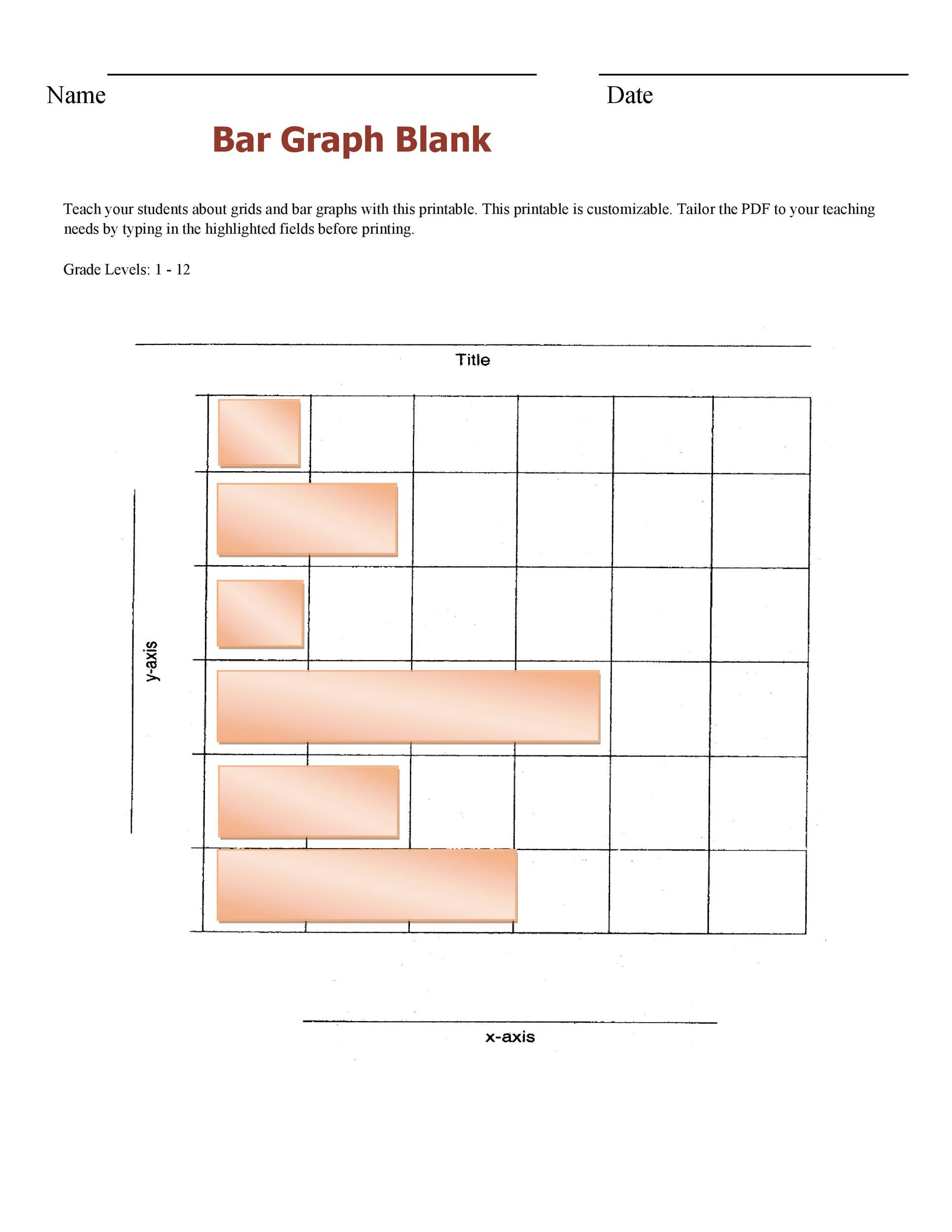 39 Blank Bar Graph Templates [Bar Graph Worksheets] pertaining to Free Printable Blank Bar Graph Template