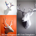 3D Deer Papercraft Free Template | Free Download Inside Free Printable Deer Head Template