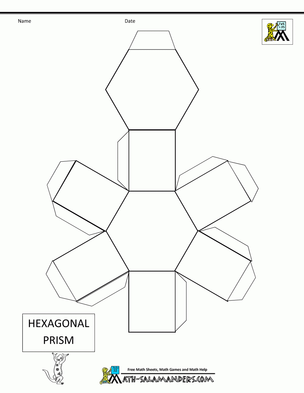 3D Geometric Shapes - Nets regarding Free Printable Geometric Shapes Template