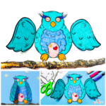 3D Printable Owl Craft | An Easy Owl Coloring Craft   Arty Crafty Kids Regarding Free Printable 3D Owl Template