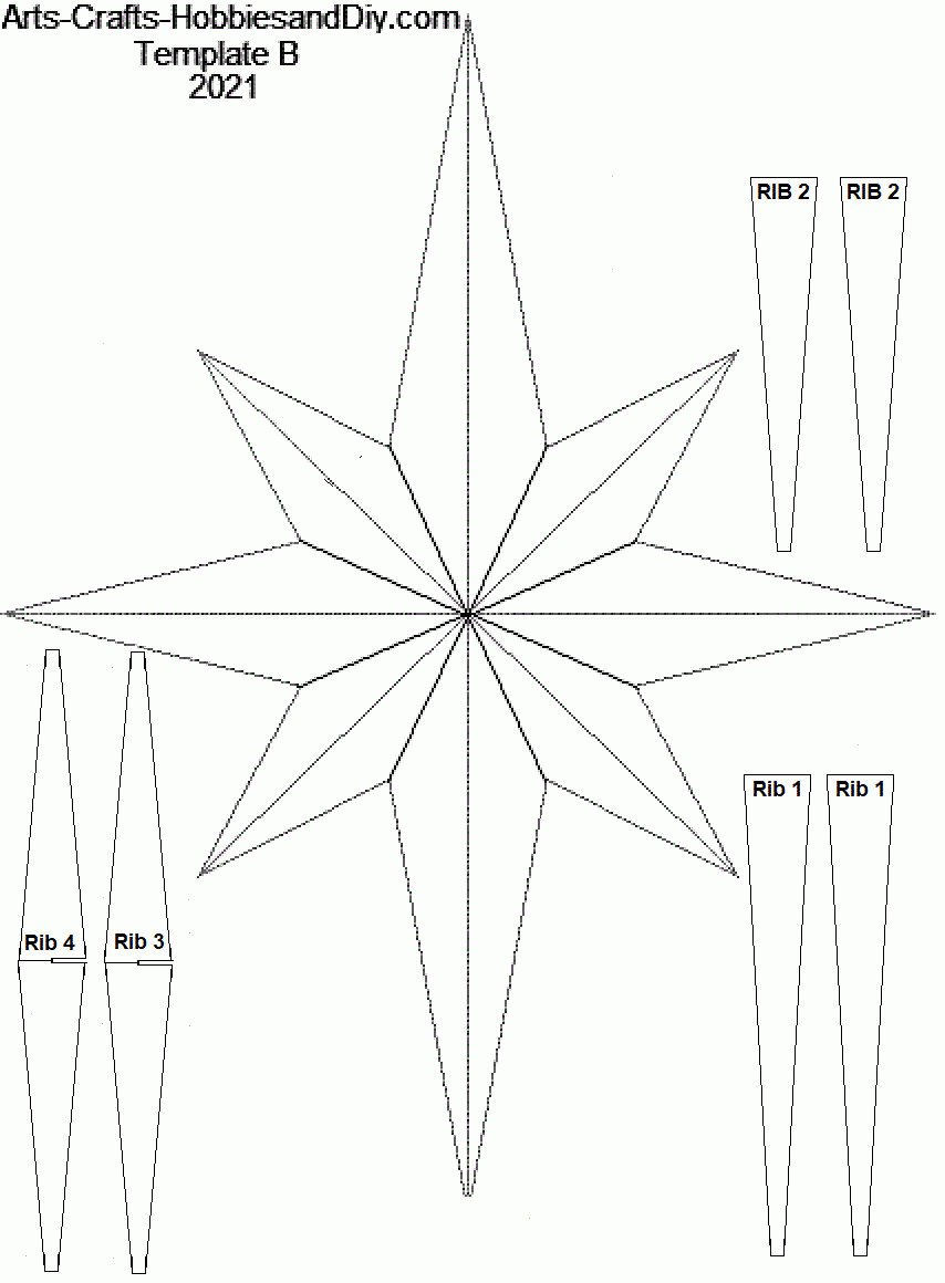 3D Star Template within Free Printable 3D Star Template Printable