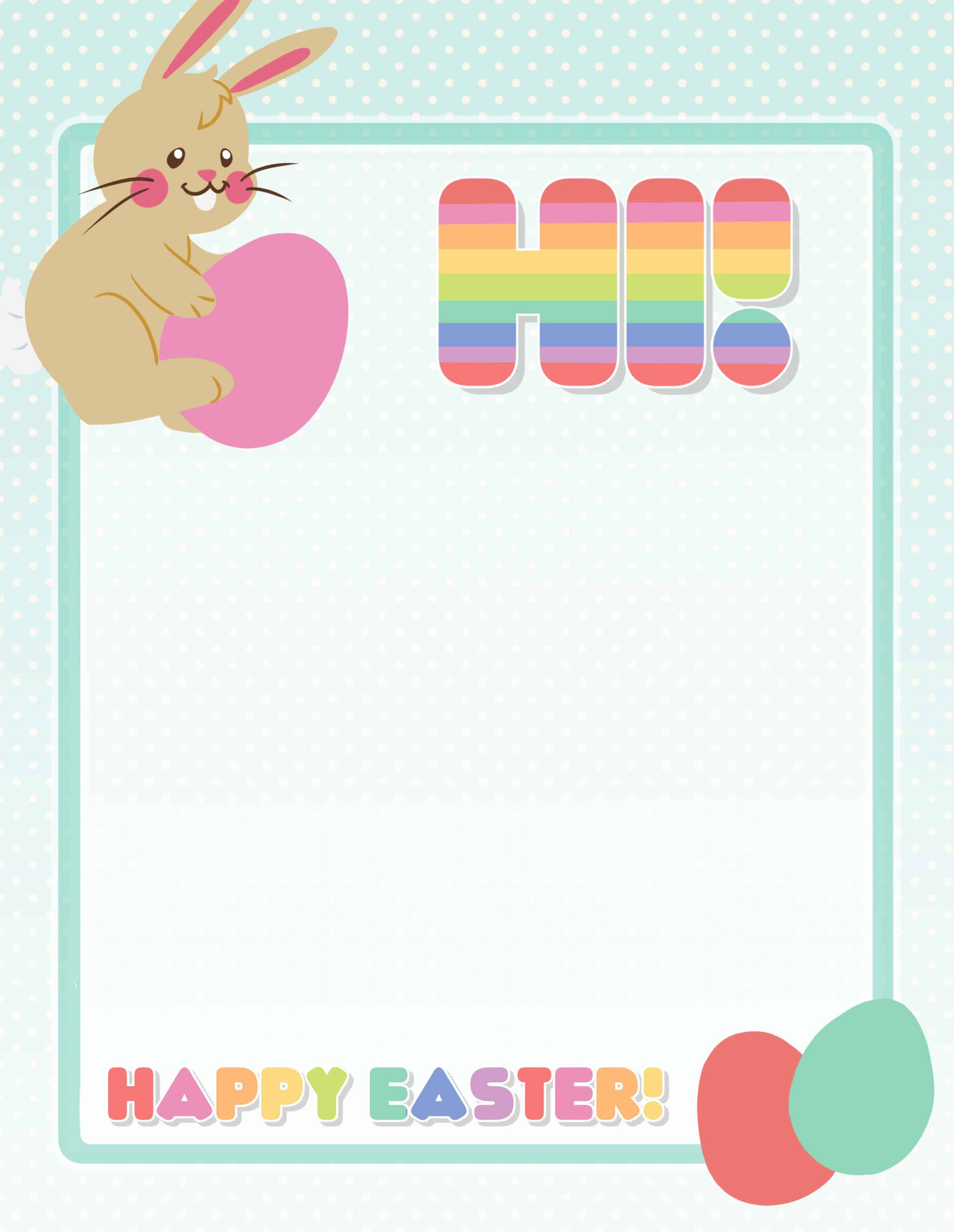 4 Free Printable Easter Bunny Letters within Free Printable Easter Bunny Letter Template