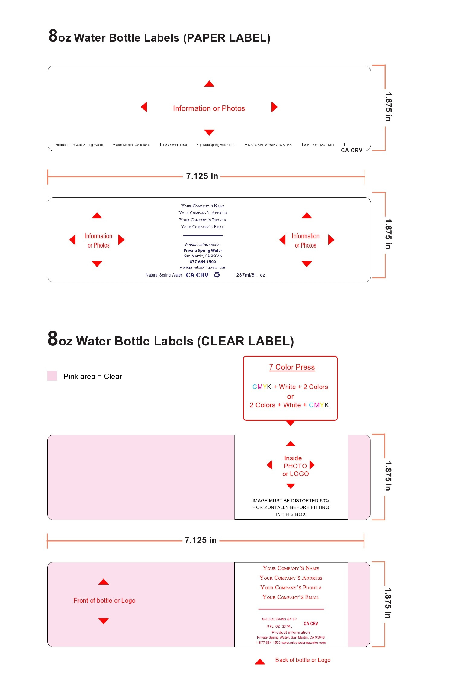 40 Editable Water Bottle Label Templates (100% Free) in Free Printable 8 Oz Water Bottle Label Template Free