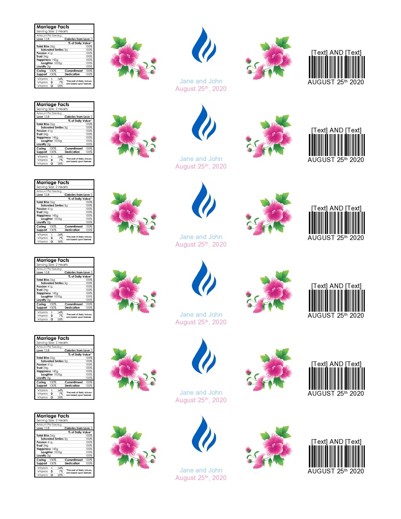 40 Editable Water Bottle Label Templates (100% Free) inside Free Printable Bottle Labels Template