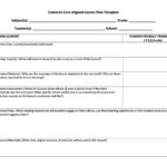 44 Free Lesson Plan Templates [Common Core, Preschool, Weekly] Intended For Free Printable Common Core Lesson Plan Template