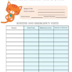 5 Free Printable Pet Health Record Sheets   My Printable Home With Free Printable Cat Vaccination Feline Vaccination Record Template