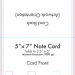 5" X 7" Note Card Template   U.s. Press Intended For Free Printable 5X7 Card Template
