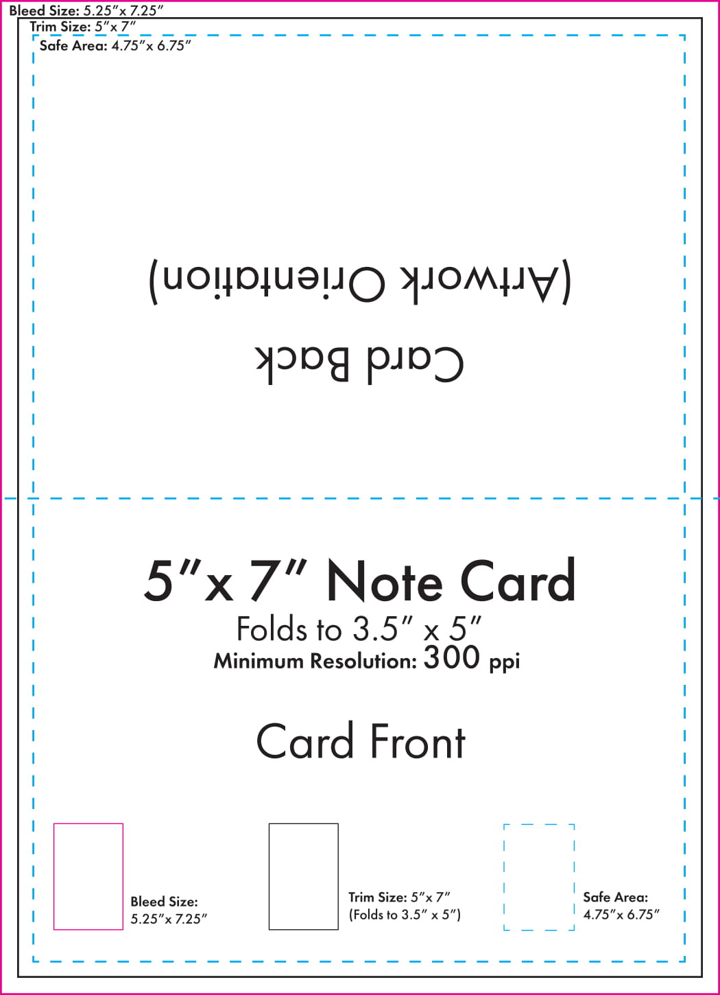 5&amp;quot; X 7&amp;quot; Note Card Template - U.s. Press intended for Free Printable 5X7 Card Template