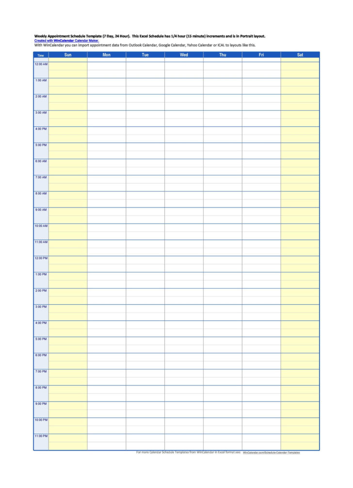 Free Printable Appointment Calendar Template
