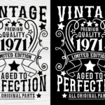 50Th Birthday Svg, Aged To Perfection, Vintage Svg, Birthday Within Free Printable Aged To Perfection Template