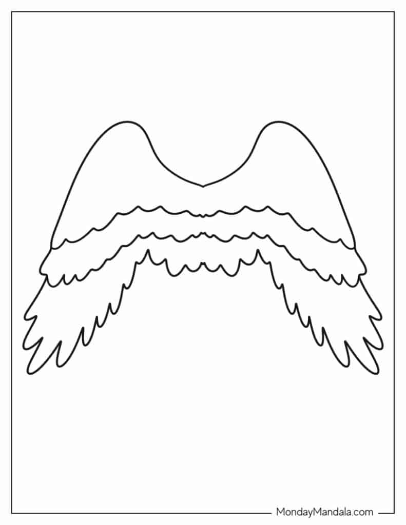 60 Angel Templates (Free Pdf Printables) with Free Printable Angel Wings Template