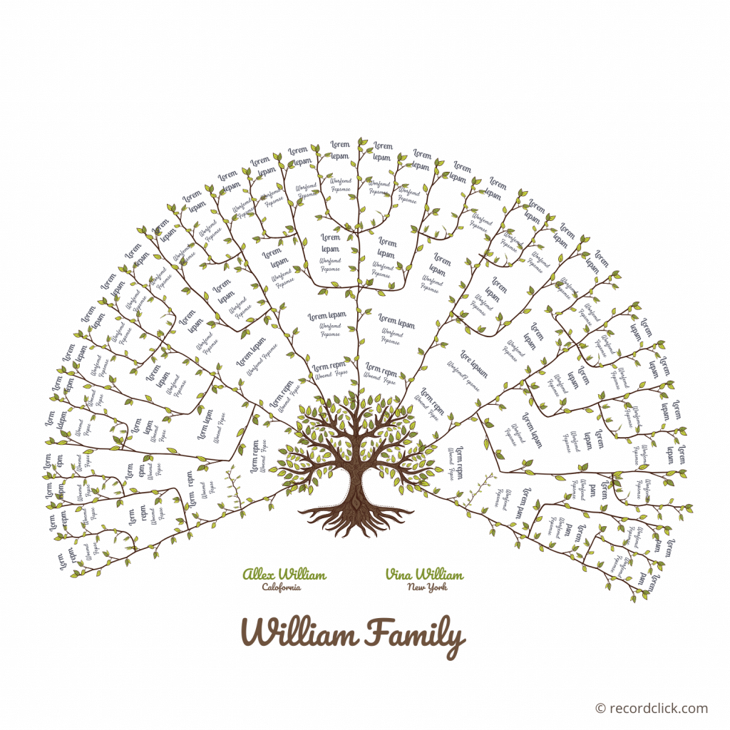 61 Free Family Tree Templates - Printable / Downloadable / Editable in Free Printable Editable Family Tree Template