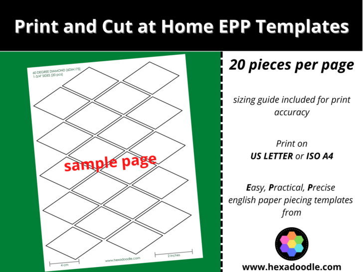 Free Printable 60 Degree Diamond Template