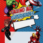8+ Awesome Avengers Comic Birthday Invitation Templates For Your For Free Printable Avengers Invitation Template