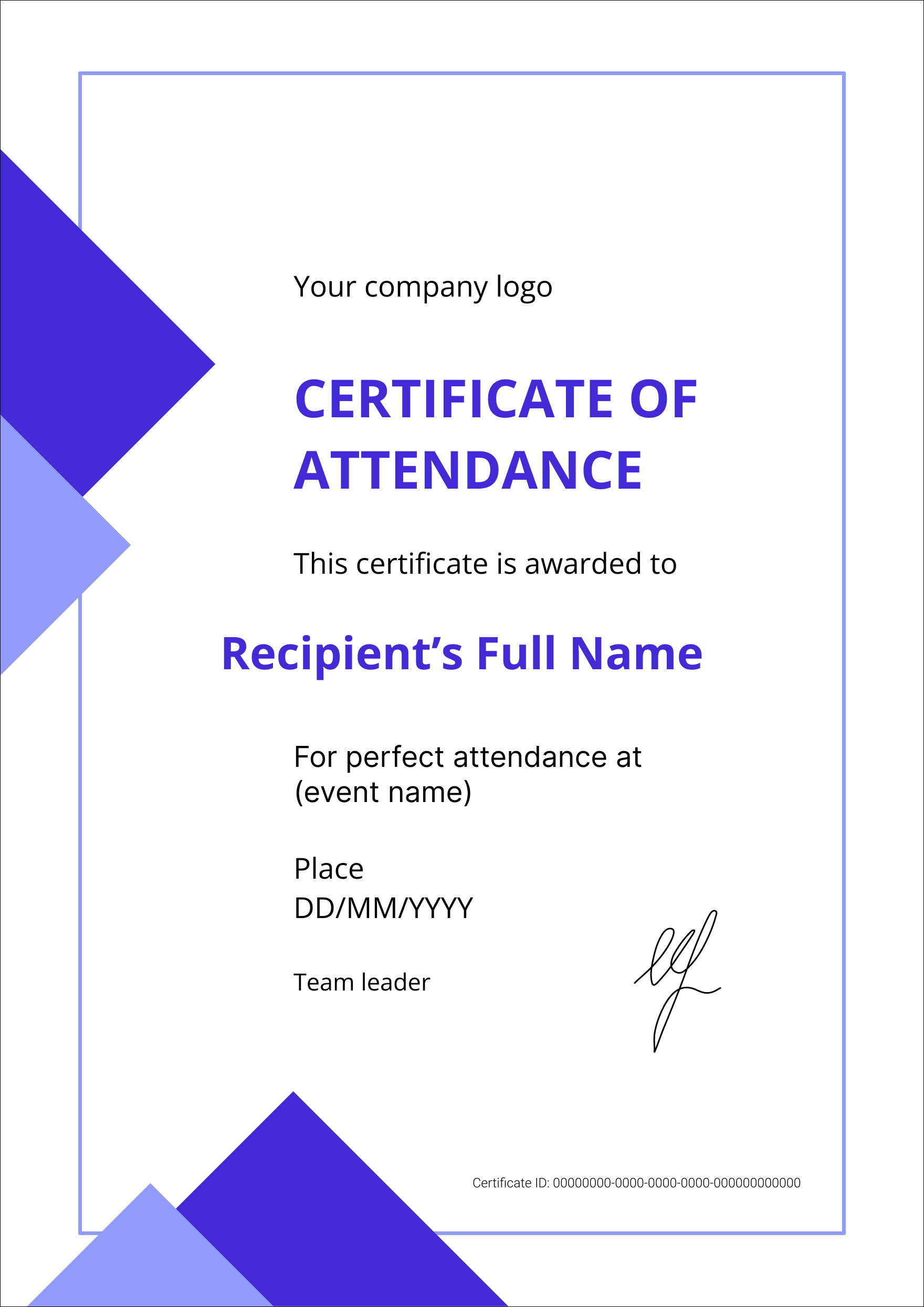 8 Free Attendance Certificate Templates | Virtualbadge.io for Free Printable Certificate Of Attendance Template